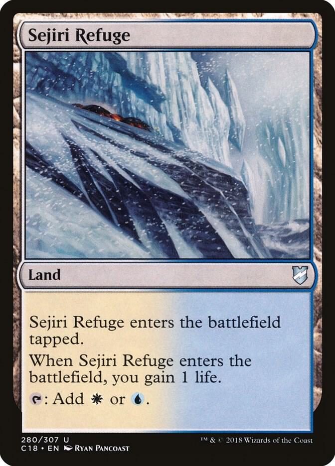 Sejiri Refuge 280 card from Commander 2018