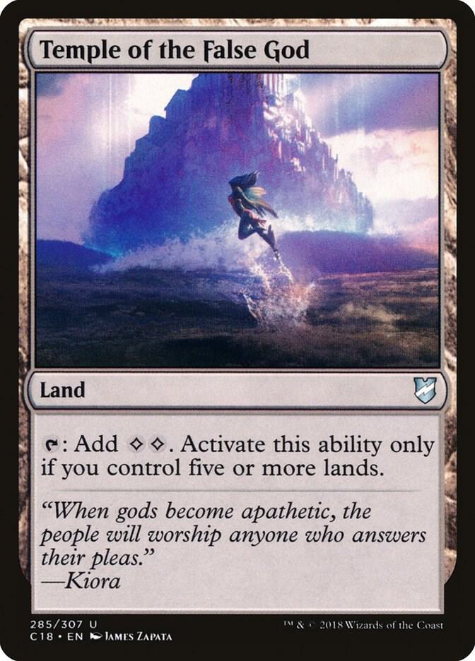 Temple of the False God 285 card from Commander 2018