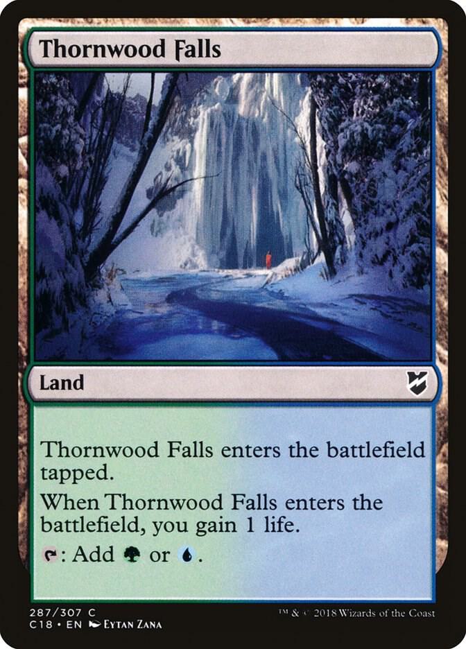 Thornwood Falls 287 card from Commander 2018