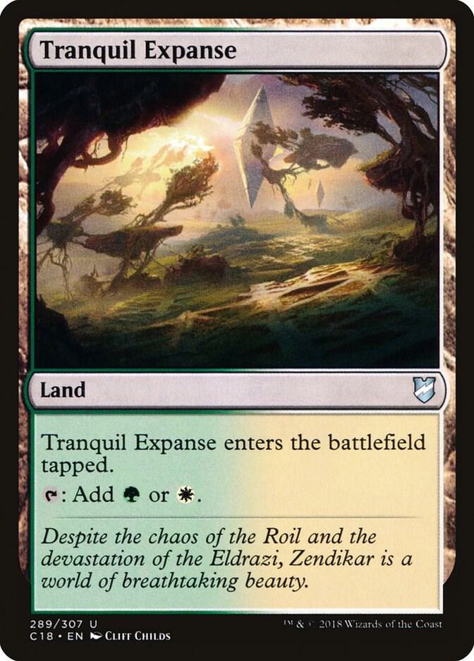 Tranquil Expanse 289 card from Commander 2018