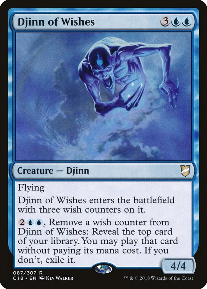 Djinn of Wishes 87 card from Commander 2018