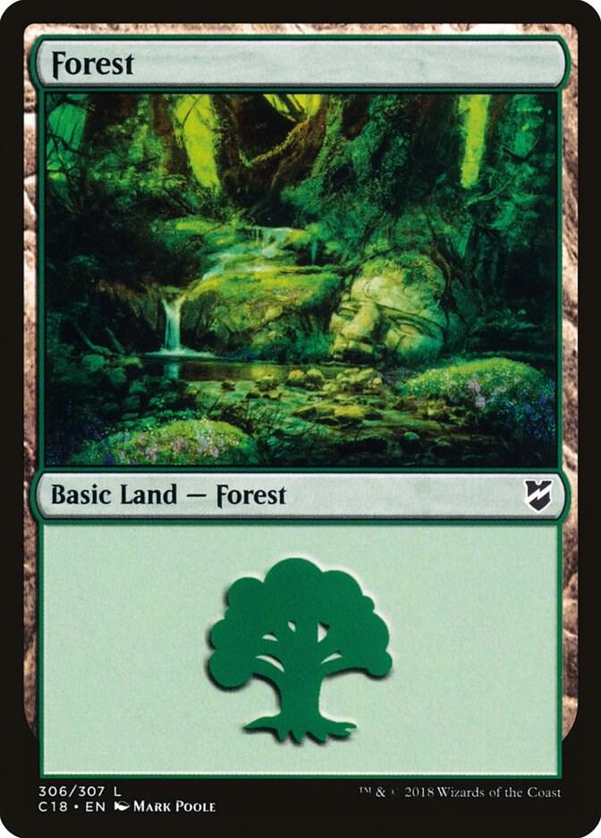 Forest 306 card from Commander 2018