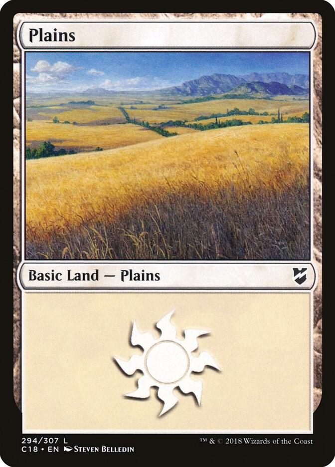 Plains 294 card from Commander 2018