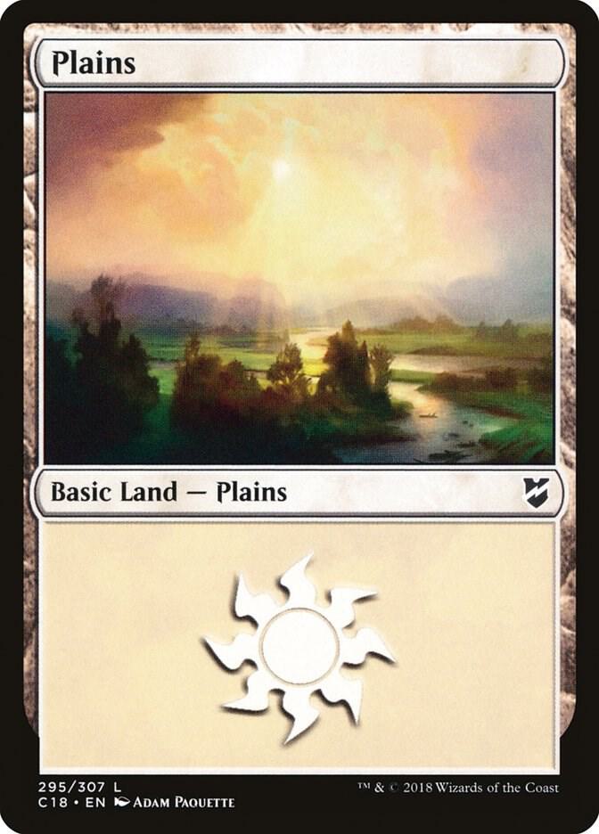 Plains 295 card from Commander 2018