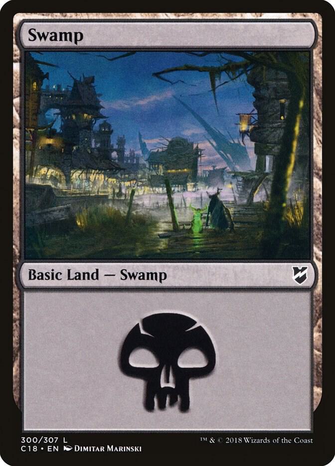 Swamp 300 card from Commander 2018