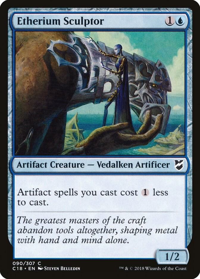 Etherium Sculptor 90 card from Commander 2018