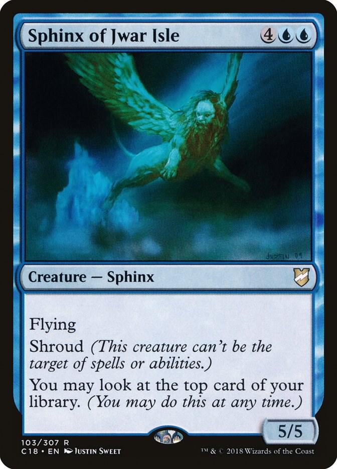 Sphinx of Jwar Isle 103 card from Commander 2018