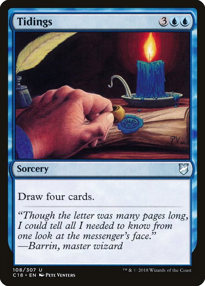 Tidings 108 card from Commander 2018