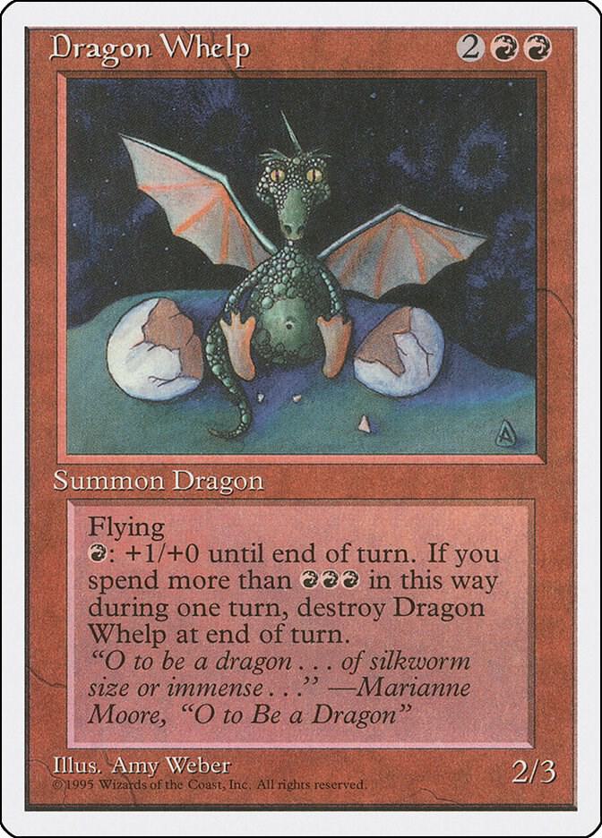 Dragon Whelp card from Fourth Edition