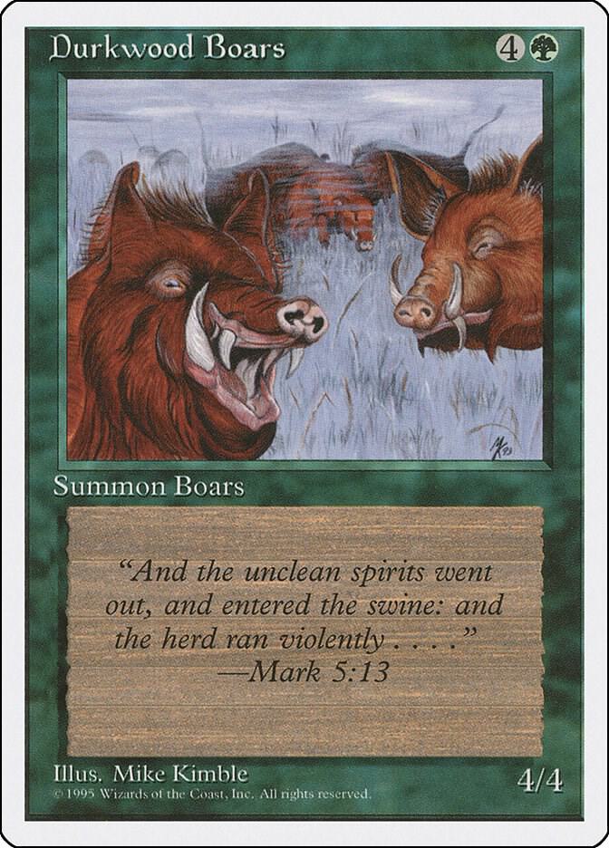 Durkwood Boars card from Fourth Edition