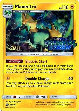Manectric (Prerelease) [Staff] SM130 card from SM Promos