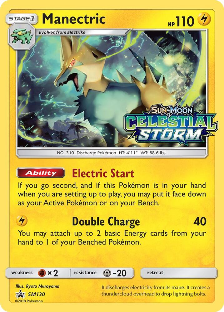 Manectric (Prerelease) SM130 card from SM Promos