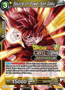 Source of Power Son Goku P-053 card from Judge Promotion Cards