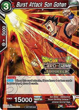 Burst Attack Son Gohan P-049 card from Judge Promotion Cards