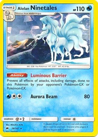 Alolan Ninetales - 28/147 (Cracked Ice Holo) 028/147 card from Deck Exclusives