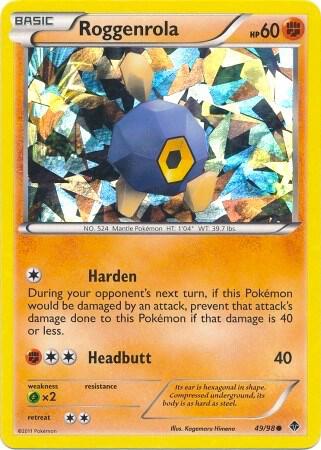 Roggenrola - 49/98 (Cracked Ice Holo) 049/098 card from Blister Exclusives
