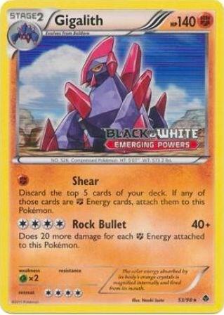 Gigalith (Prerelease) 53/98 card from Black and White Promos