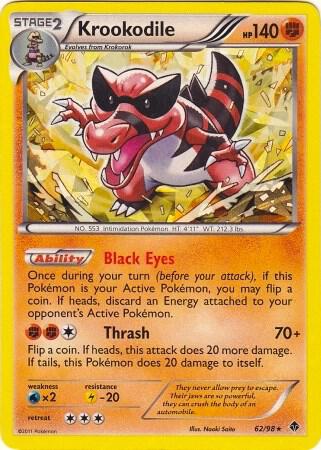 Krookodile - 62/98 (BW Emerging Powers) 062/098 card from Deck Exclusives
