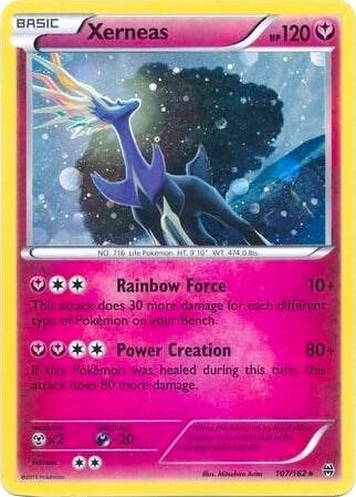 Xerneas (Cosmos Holo) 107/162 card from Blister Exclusives