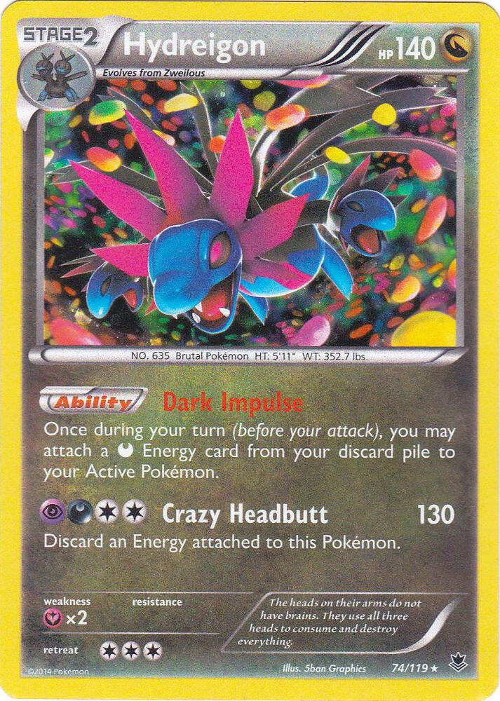 Hydreigon (Cosmos Holo) 074/119 card from Blister Exclusives