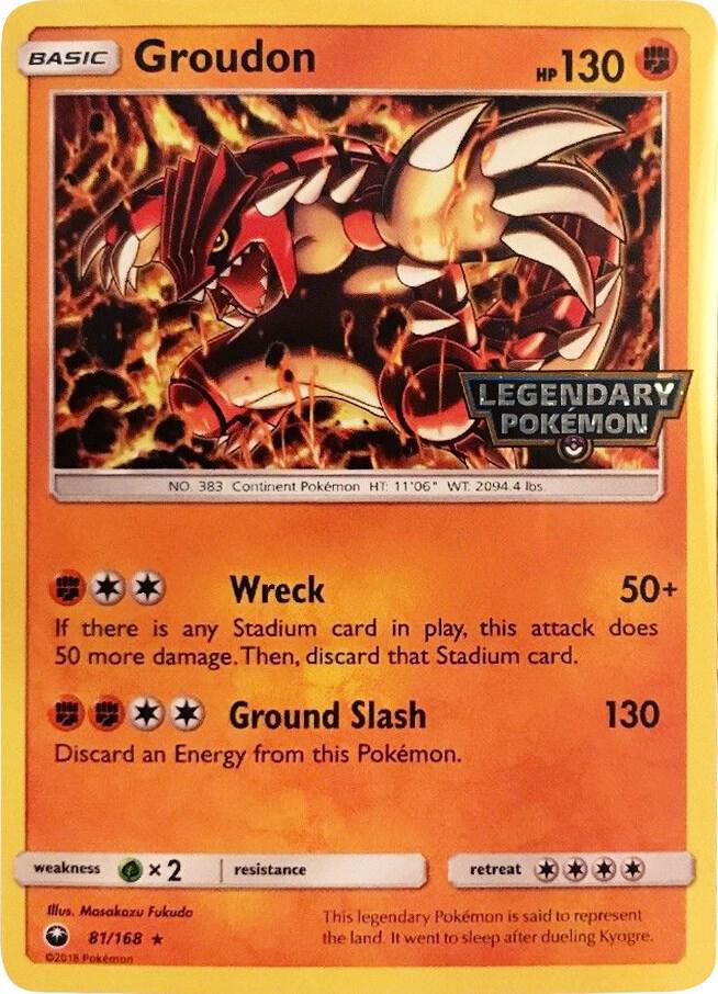 Groudon - 81/168 (Cosmos Holo) (Gamestop Promo) 081/168 card from Miscellaneous Cards & Products