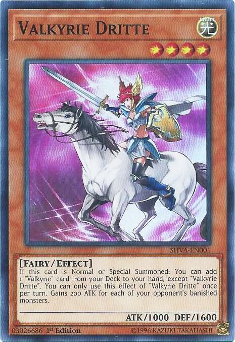 Valkyrie Dritte SHVA-EN001 card from Shadows in Valhalla