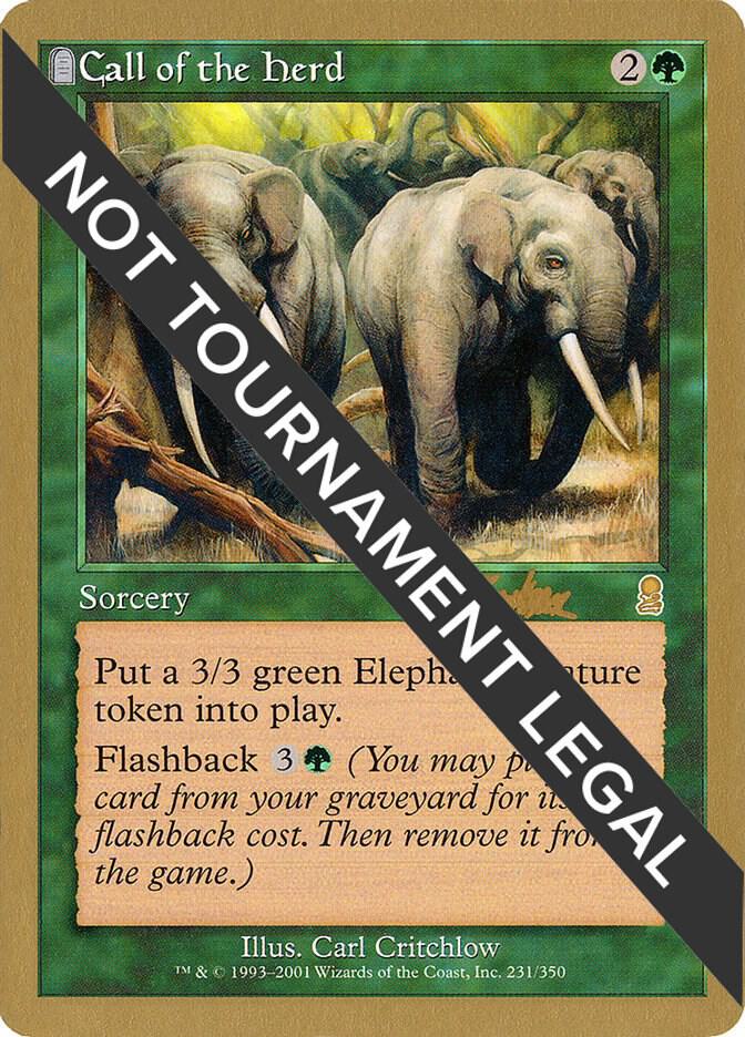 Call of the Herd - 2002 Brian Kibler (ODY) card from World Championship Decks