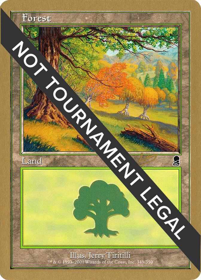 Forest (349) - 2002 Brian Kibler (ODY) card from World Championship Decks