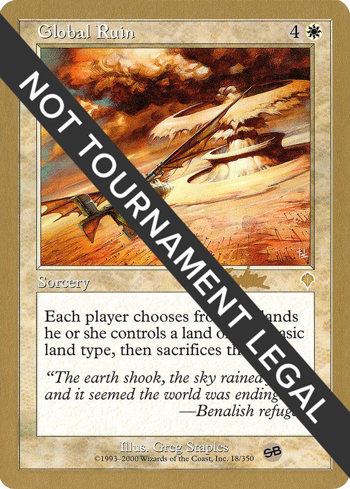 Global Ruin - 2002 Brian Kibler (INV) (SB) card from World Championship Decks