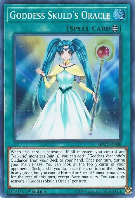 Goddess Skuld's Oracle SHVA-EN008 card from Shadows in Valhalla