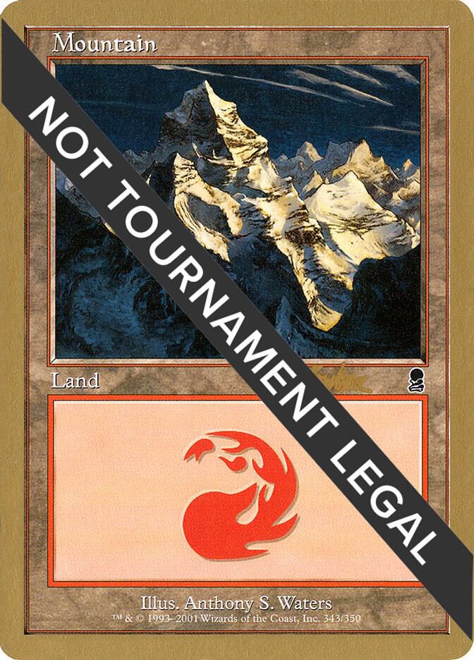 Mountain (343) - 2002 Brian Kibler (ODY) card from World Championship Decks