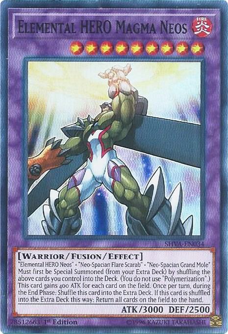 Elemental HERO Magma Neos SHVA-EN034 card from Shadows in Valhalla