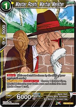 Master Roshi, Martial Meister TB2-057 card from World Martial Arts Tournament