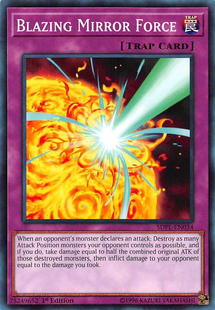 Blazing Mirror Force SDPL-EN034 card from Structure Deck: Powercode Link