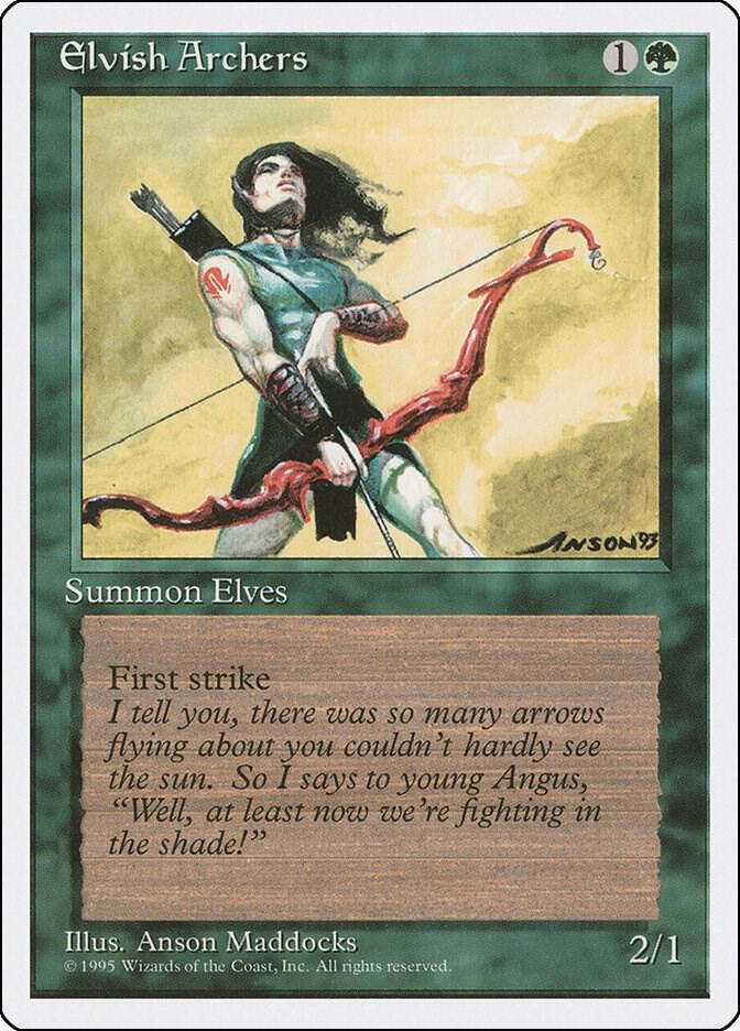 Elvish Archers 127 card from Fourth Edition