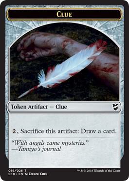 Clue // Construct Double-Sided Token 19 // 21 card from Commander 2018