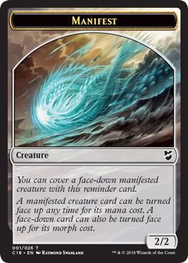 Manifest // Angel Double-Sided Token 1 // 3 card from Commander 2018