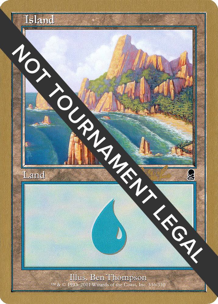 Island (336) - 2002 Carlos Romao (ODY) card from World Championship Decks