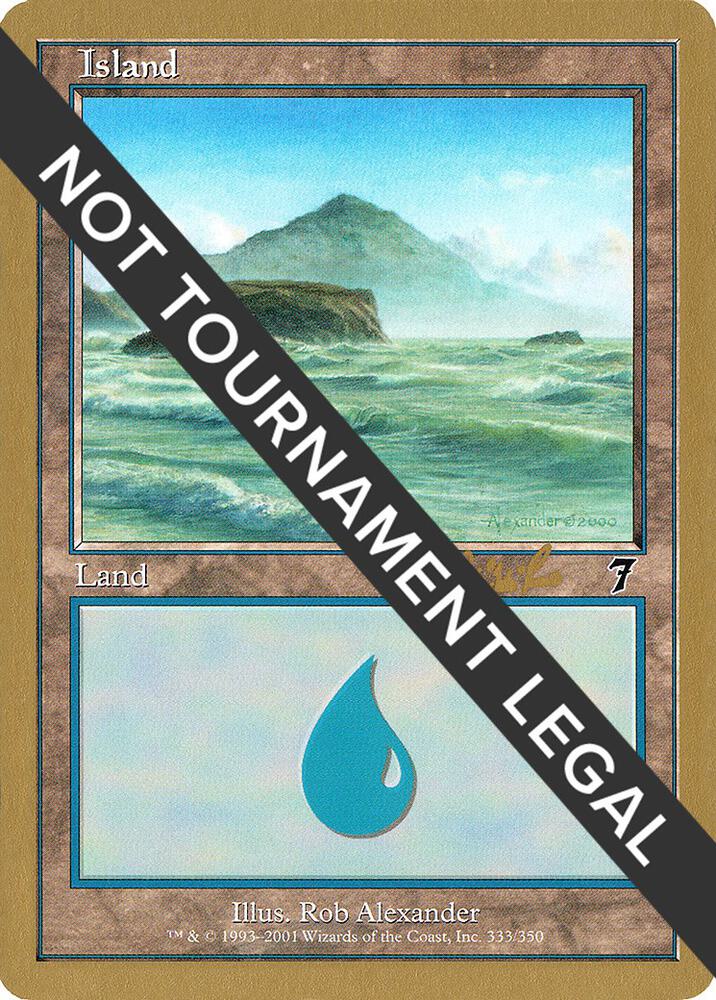 Island (333) - 2002 Carlos Romao (7ED) card from World Championship Decks