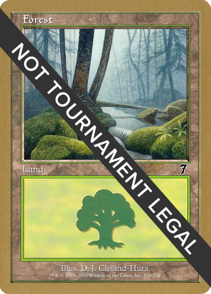 Forest (328) - 2002 Raphael Levy (7ED) card from World Championship Decks