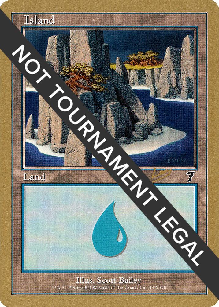 Island (332) - 2002 Raphael Levy (7ED) card from World Championship Decks