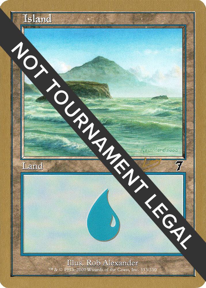 Island (333) - 2002 Raphael Levy (7ED) card from World Championship Decks