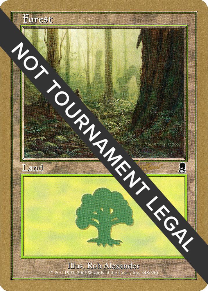 Forest (348) - 2002 Sim Han How (ODY) card from World Championship Decks