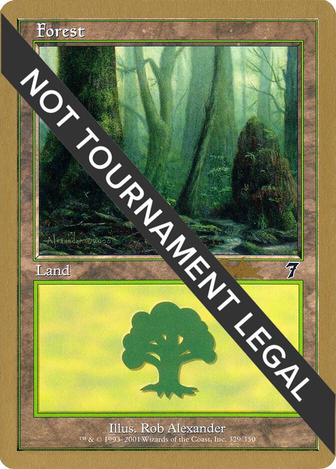 Forest (329) - 2002 Sim Han How (7ED) card from World Championship Decks