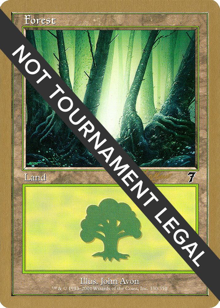 Forest (330) - 2002 Sim Han How (7ED) card from World Championship Decks