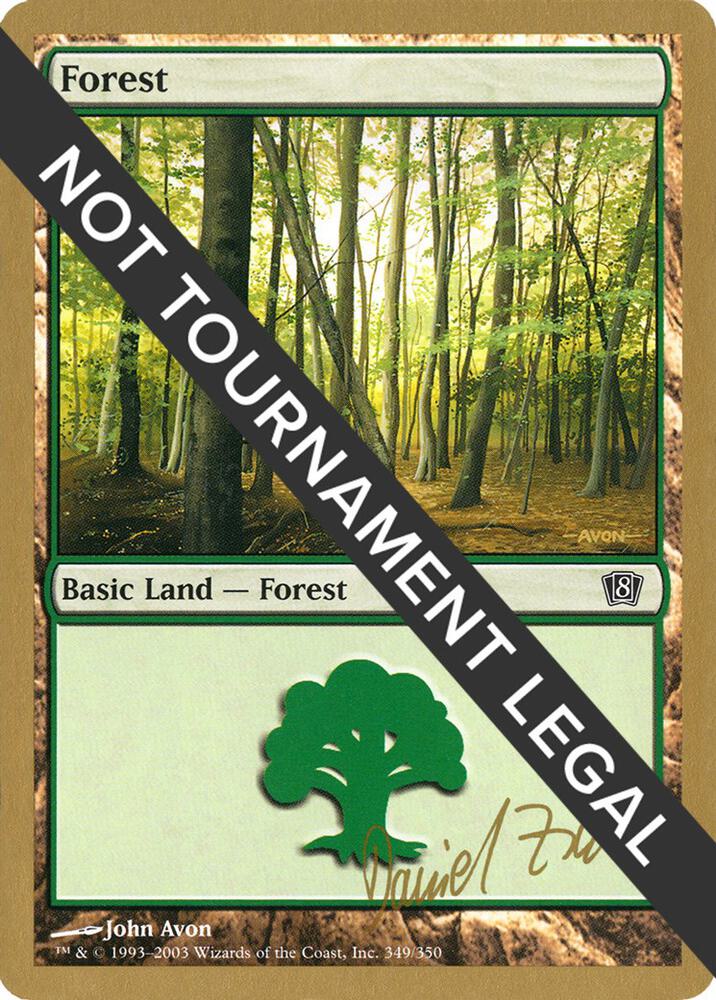 Forest (349) - 2003 Daniel Zink (8ED) card from World Championship Decks