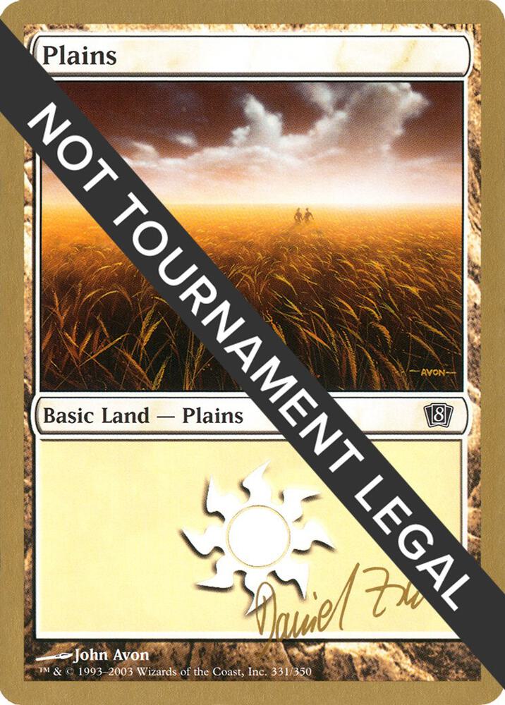 Plains (331) - 2003 Daniel Zink (8ED) card from World Championship Decks