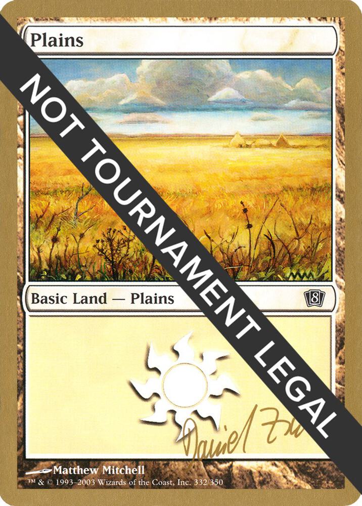 Plains (332) - 2003 Daniel Zink (8ED) card from World Championship Decks
