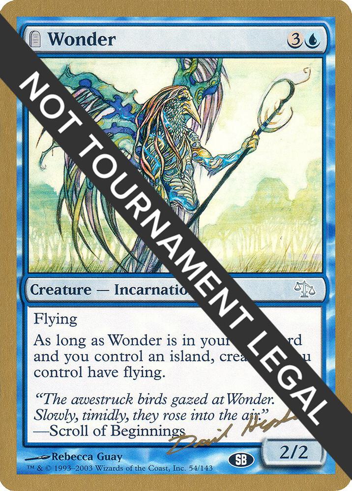 Wonder - 2003 Dave Humpherys (JUD) (SB) card from World Championship Decks
