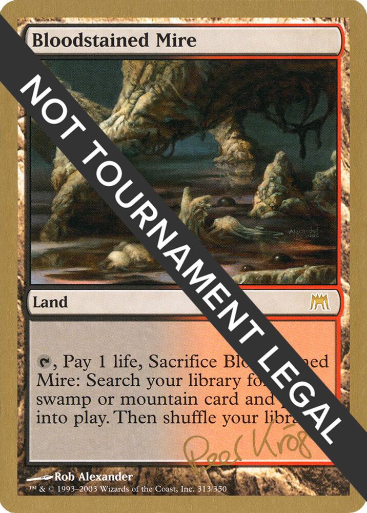 Bloodstained Mire - 2003 Peer Kroger (ONS) card from World Championship Decks